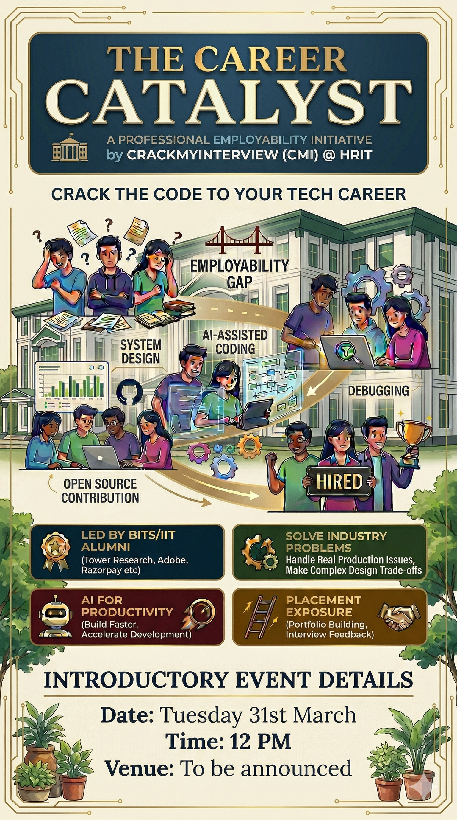 The Career Catalyst – A Professional Employability Initiative by CrackMyInterview @ HRIT
